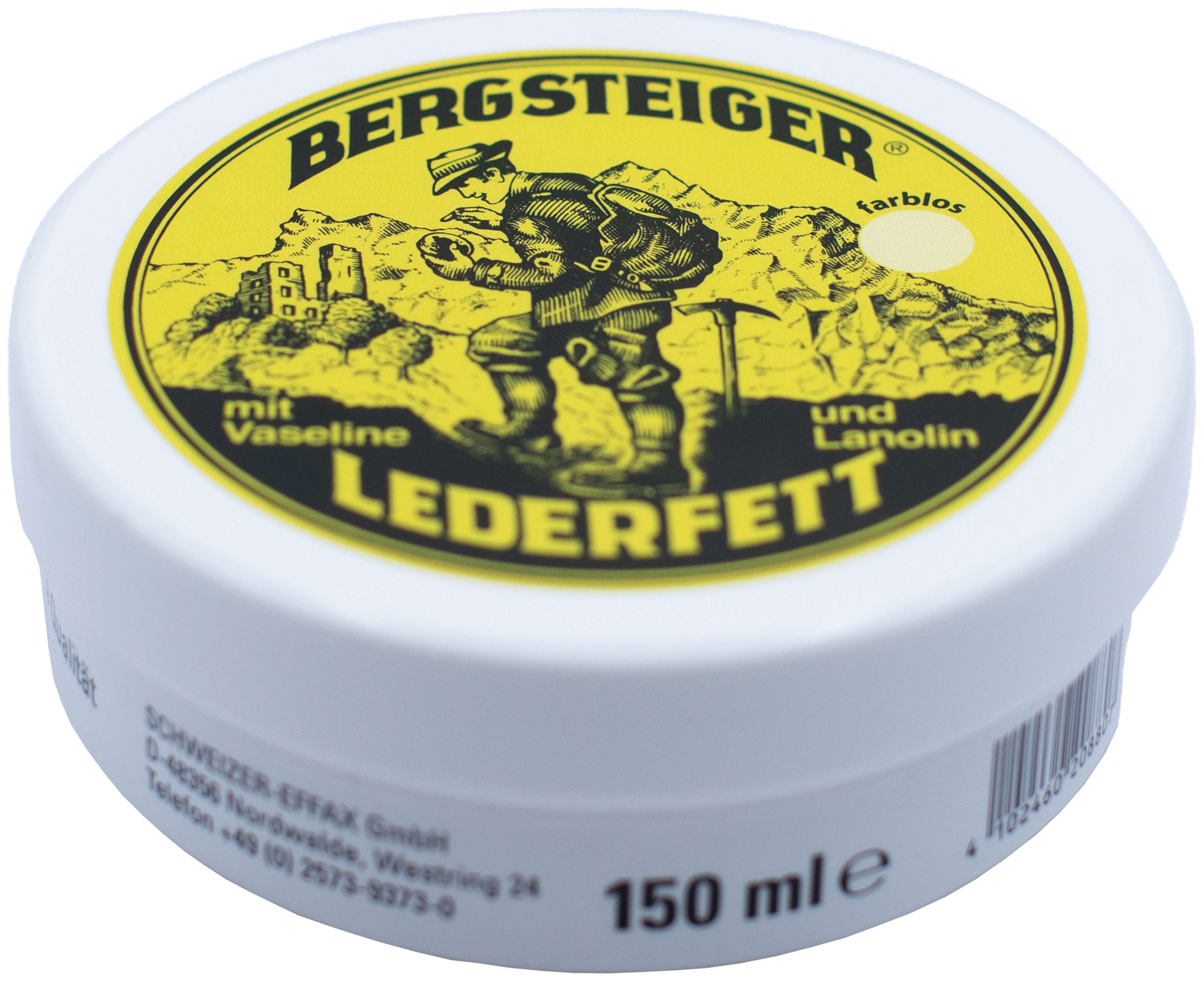 Водоотталкивающая пропитка для обуви HeySport Bergsteiger-Leather-Grease colourless 150 ml