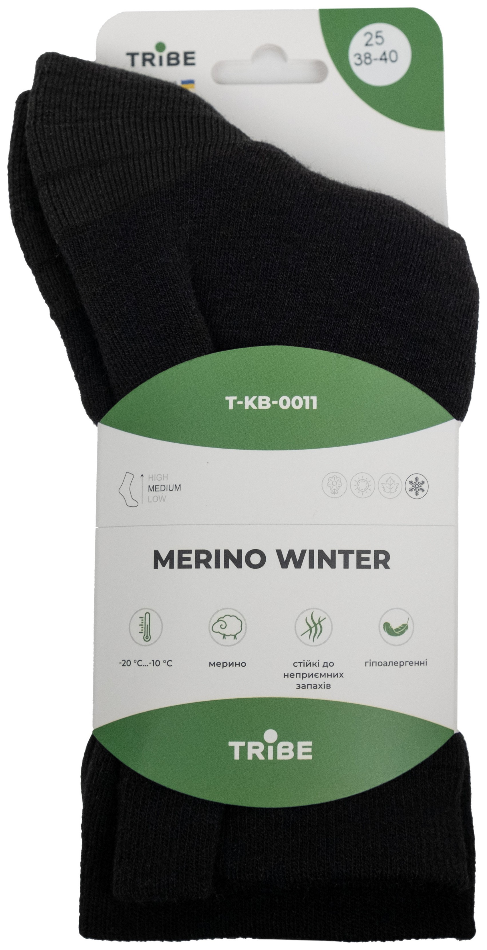 Шкарпетки Tribe Merino Winter T-KB-0011-black