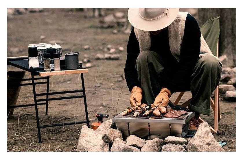 Гриль портативний Naturehike Picnic BBQ Grill NH20CJ006, р-р L, сталь, укр, укр