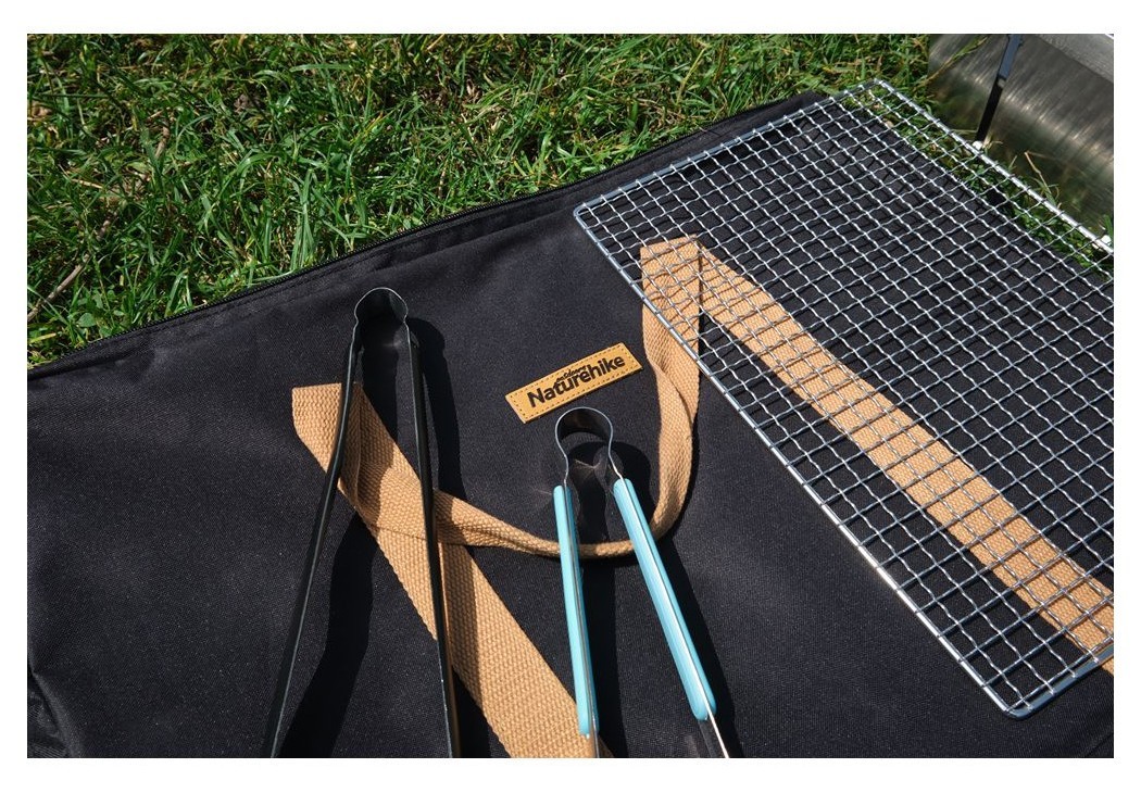 Гриль портативний Naturehike Picnic BBQ Grill NH20CJ006, р-р L, сталь, укр, укр