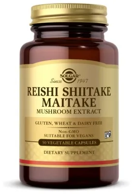Reishi Shiitake Maitake Mushroom Extract - 50 vcaps
