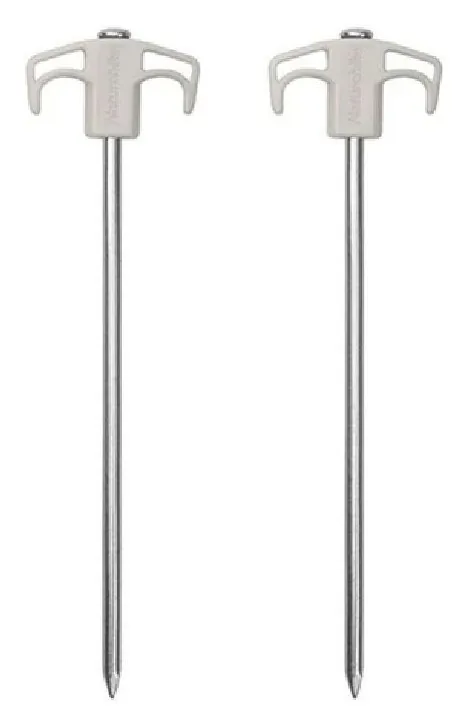 Кілки металеві (2 шт) Naturehike NH21YW133, 25 cm, White (6927595782668)