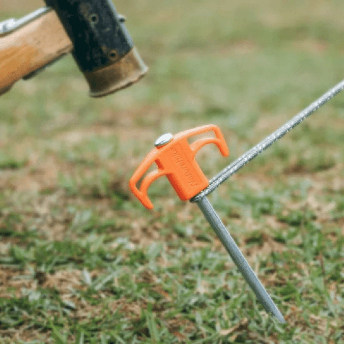 Кілки металеві Naturehike NH21YW133, 25 см, білі 2 шт.