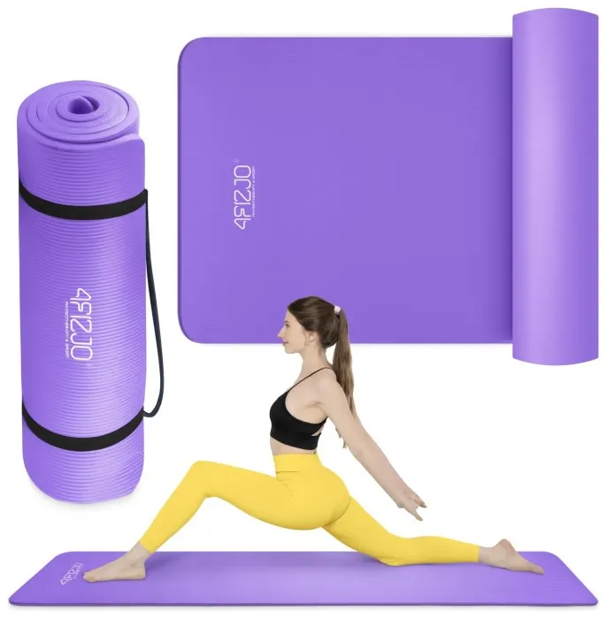 Килимок (мат) спортивний 4FIZJO NBR 180 x 60 x 1 см для йоги та фітнесу Violet (P-5907222931530)