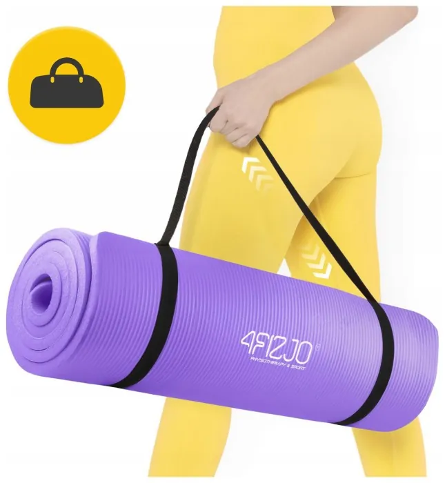 Килимок (мат) спортивний 4FIZJO NBR 180 x 60 x 1 см для йоги та фітнесу Violet (P-5907222931530)