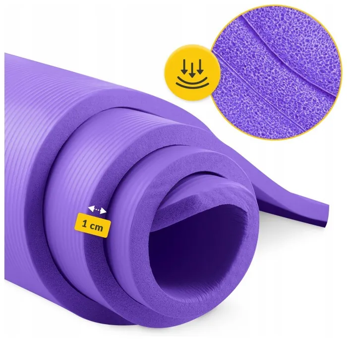 Килимок (мат) спортивний 4FIZJO NBR 180 x 60 x 1 см для йоги та фітнесу Violet (P-5907222931530)