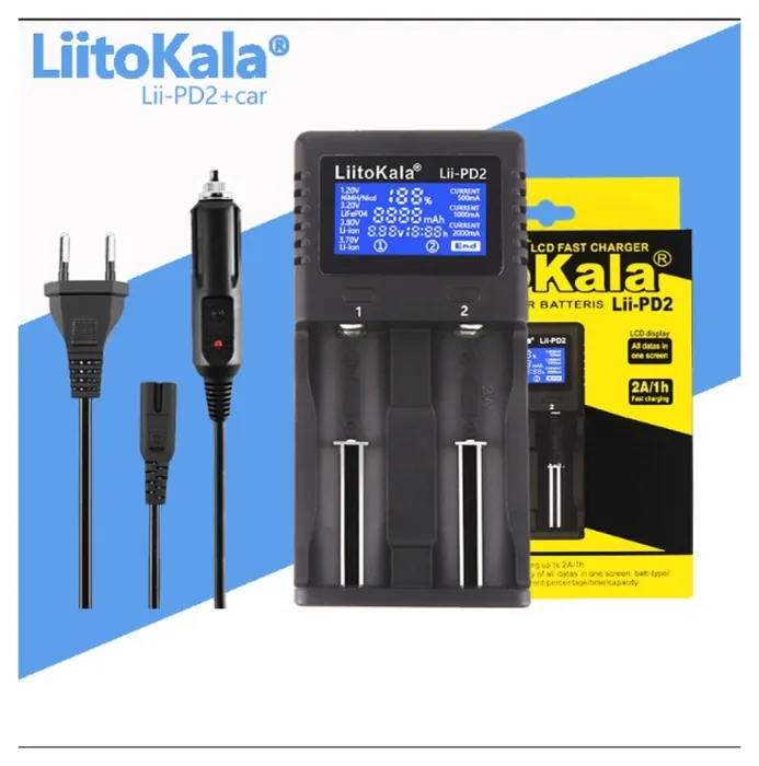 Зарядний пристрій Liitokala Lii-PD2+car EU charger