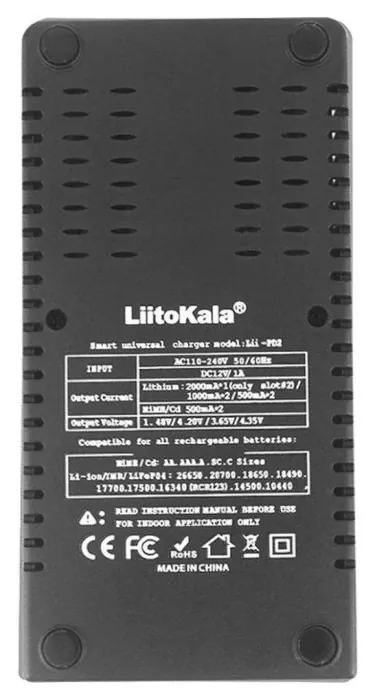 Зарядний пристрій Liitokala Lii-PD2+car EU charger
