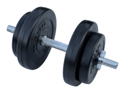 Композитна гантель RN-Sport 8,5 кг із хром грифом.