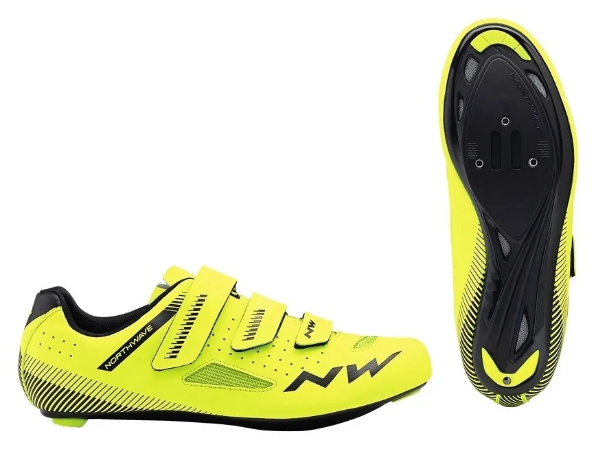 Туфлі велосипедні Northwave CORE M 41.5 (9.0US) Yellow fluo/black (80191016) (290мм black, yellow fluo)