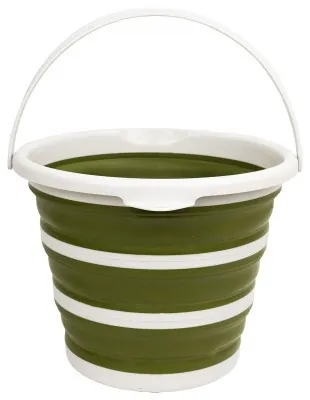 Ведро Tribe Water Bucket 10 л силиконовое T-FJ-0048, olive