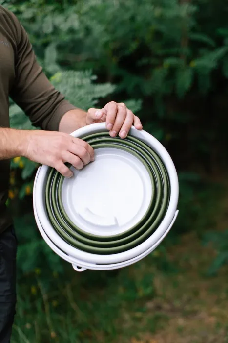 Ведро Tribe Water Bucket 10 л силиконовое T-FJ-0048, olive