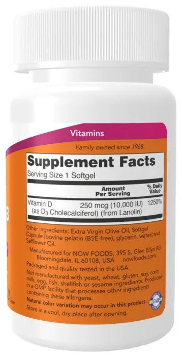 VIT D-3 10,000 IU - 30 sgels
