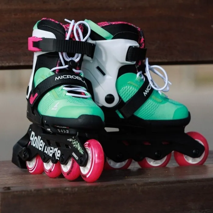 Ролики Rollerblade Microblade XT black-sea green (поганий тест)