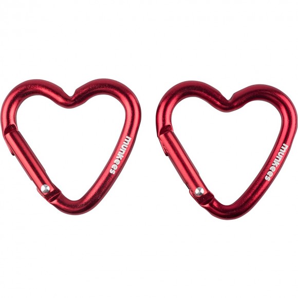 Munkees 3220 карабін Mini 2 Heart (пара) red