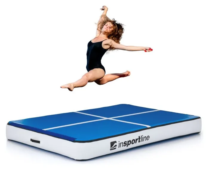 Надувной коврик inSPORTline Aircase 200x140 см, бело-синий