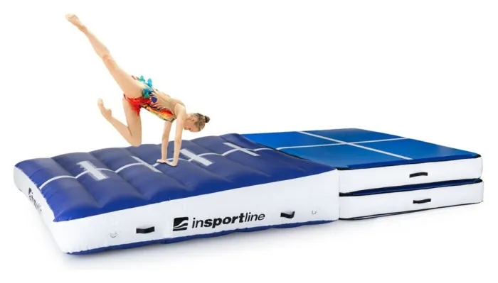 Надувной коврик inSPORTline Aircase 200x140 см, бело-синий