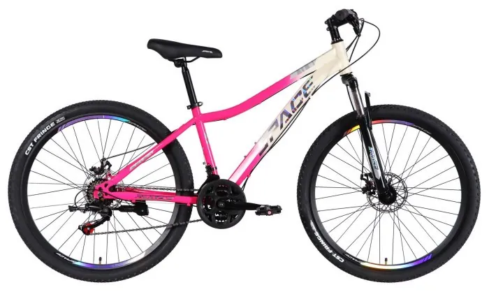 Велосипед ST 27.5" SPACE AURORA DD FR рама-15" бело-розовый 2026