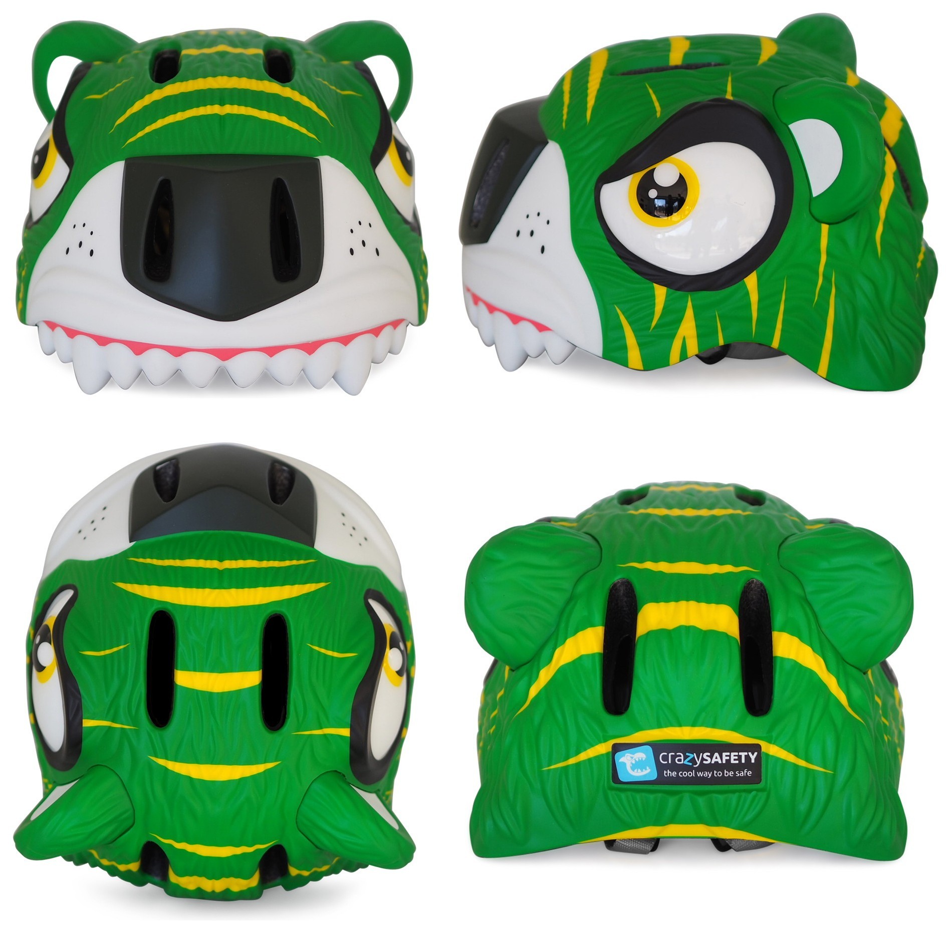 Шлем Сrazy Safety Green Tiger