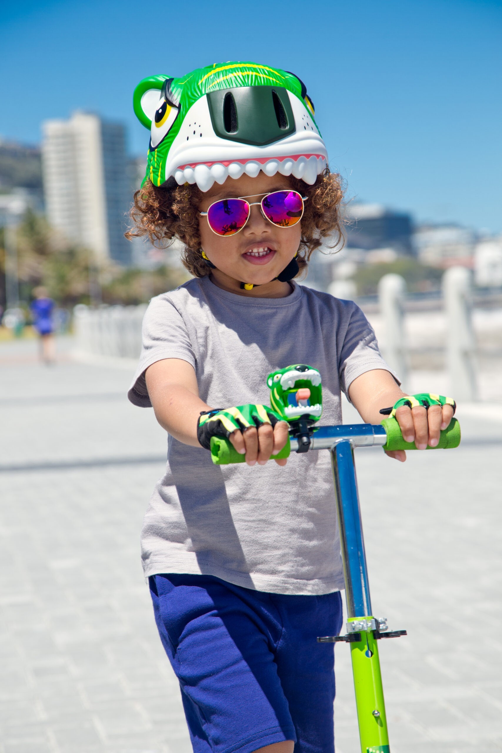 Шлем Сrazy Safety Green Tiger