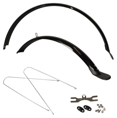 Крылья 28" Пластик PVC28 черный со стойкой 400мм