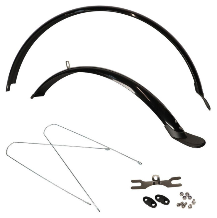 Крылья 28" Пластик PVC28 черный со стойкой 400мм