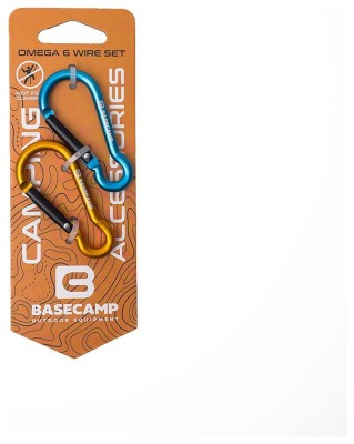 Набор алюминиевых сервисных карабинов Base Camp Omega 6 Straight Set, 2 шт, Blue/Orange