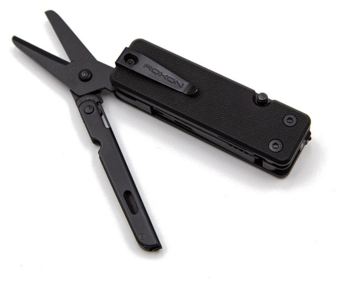 Міні мультитул Roxon KS2E Noir, чорне лезо, чорний