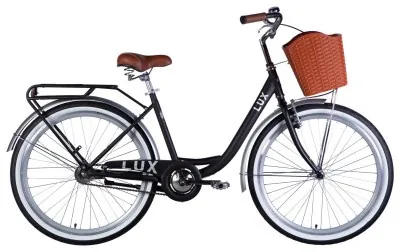 Велосипед ST 26" Dorozhnik LUX Velosteel рама-17" чорний зі сріблястим 2025