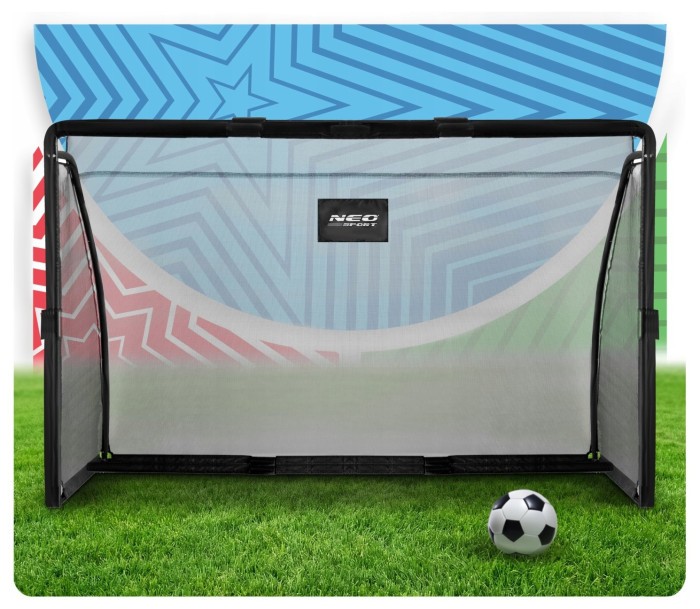 Ворота футбольные Neo-Sport NS-487 180 х 120 х 60 см, черные
