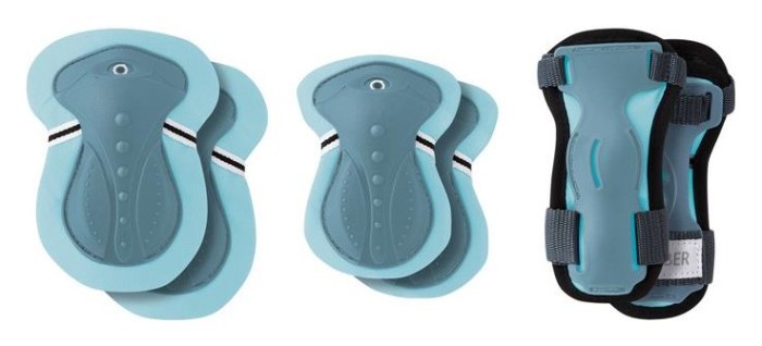 Комплект захисний дитячий GLOBBER, пастельно-синій/сіро-синій, для дитини до 25кг, укр, укр