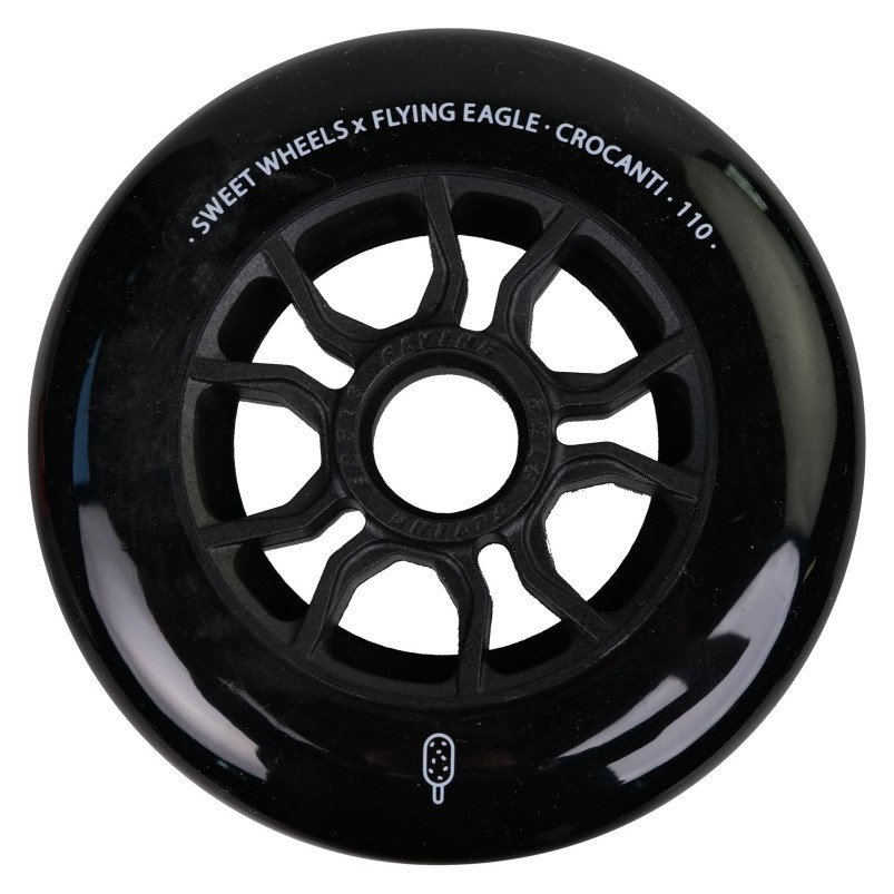 Колеса для роликов Flying Eagle Crocanti 88А 3 шт черные 90 мм