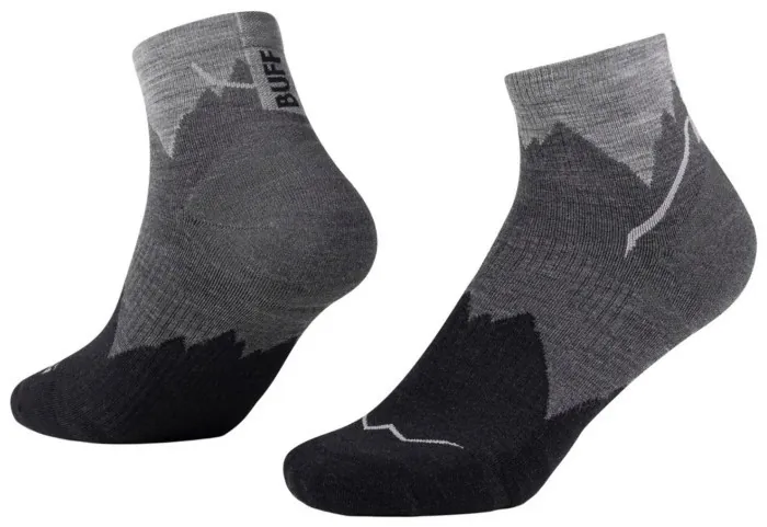 Шкарпетки Buff Merino Lightweight Quarter Sock, Black, 45-47