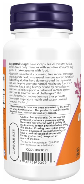 Quercetin with Bromelain - 120 vcaps