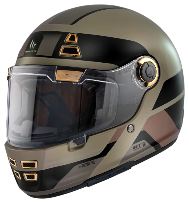 Мотошолом MT Jarama 68TH C9 Matt Gold S