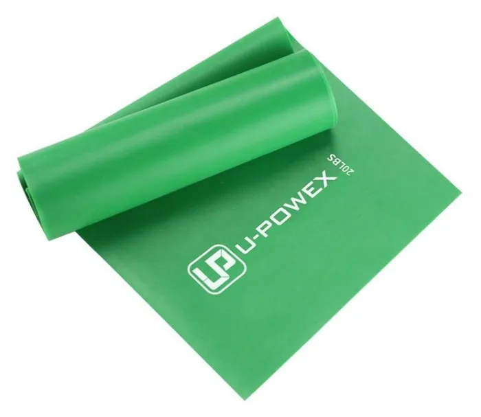 Стрічка-еспандер для фітнесу та реабілітації U-POWEX Fitness band 0.5мм. (9.1 кг) Green
