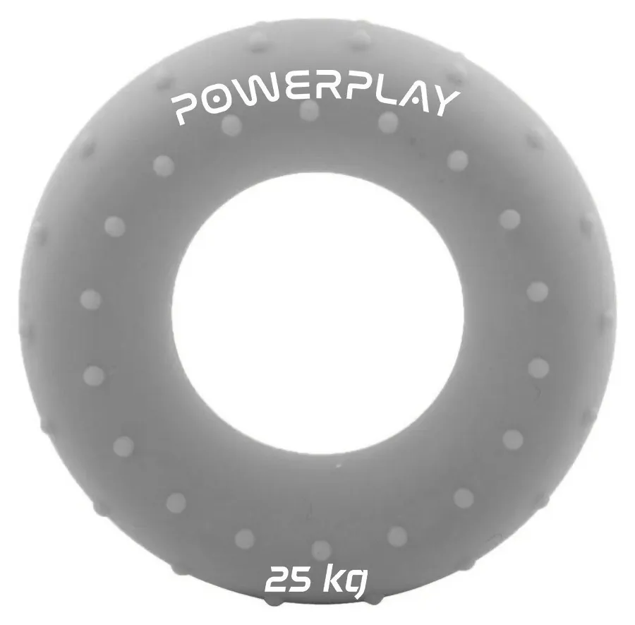Еспандер кистьовий силіконовий PowerPlay PP-4338 Hand Grip Large 25 кг. Сірий (PP_PP_4338_Grey_25kg)