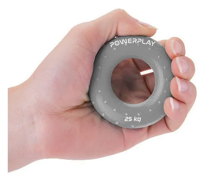 Эспандер кистевой силиконовый PowerPlay PP-4338 Hand Grip Large 25 кг. Серый