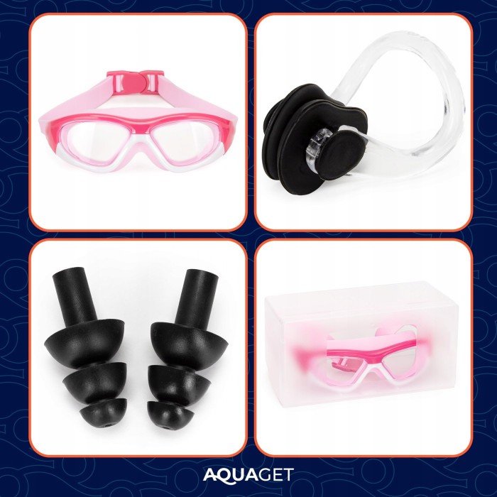 Окуляри для плавання Aquaget дитячі AQ0016 Pink