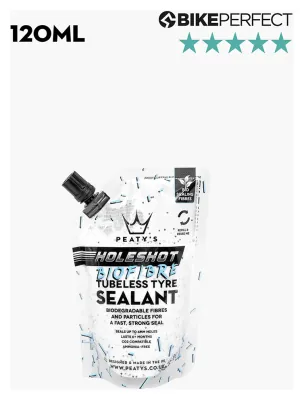 Герметик безкамерний Peaty's Holeshot BioFibre Tubeless Tyre Sealant, 120ml
