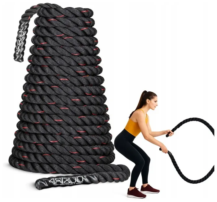 Канат тренувальний 4FIZJO Battle Rope 15 м для кросфіту Black (P-5907739312266)