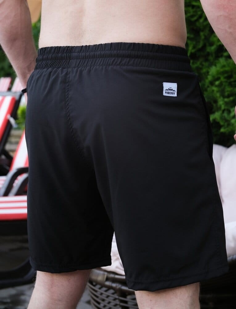Пляжні шорти чоловічі Pobedov Vocation Black, укр, укр