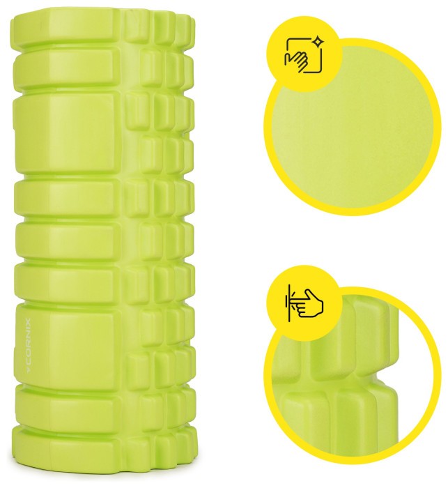 Масажний ролик Cornix EVA 33 x 14 см (валик, роллер) XR-0034 Green