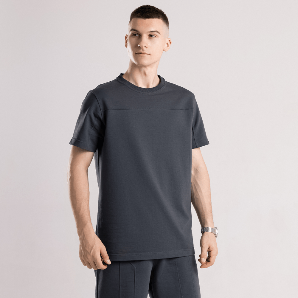 Чоловічий літній комплект шорти і футболка чорний Pobedov Barel, укр, укр