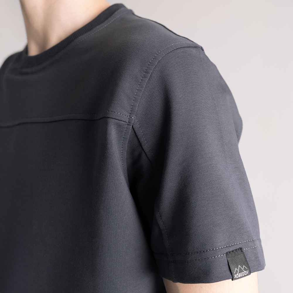 Чоловічий літній комплект шорти і футболка чорний Pobedov Barel, укр, укр