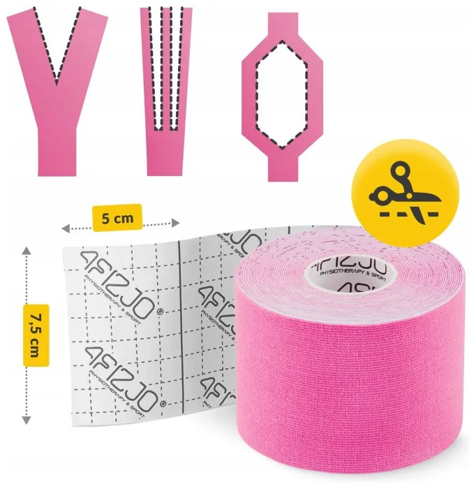 Лента кинезиологическая (кинезио тейп) 4FIZJO 7.5 см x 5 м Pink (P-5907739318893)