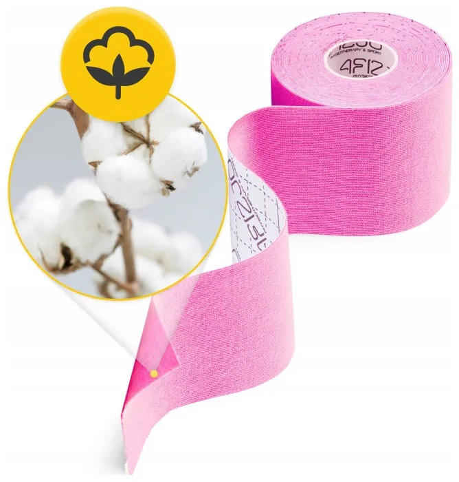 Лента кинезиологическая (кинезио тейп) 4FIZJO 7.5 см x 5 м Pink (P-5907739318893)