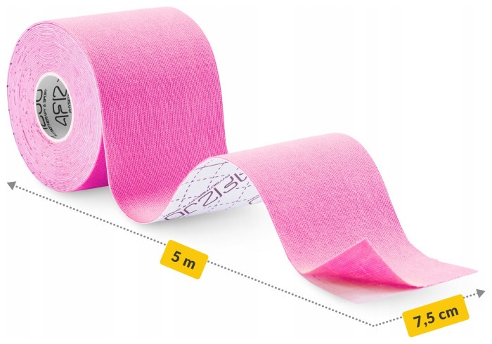 Лента кинезиологическая (кинезио тейп) 4FIZJO 7.5 см x 5 м Pink (P-5907739318893)
