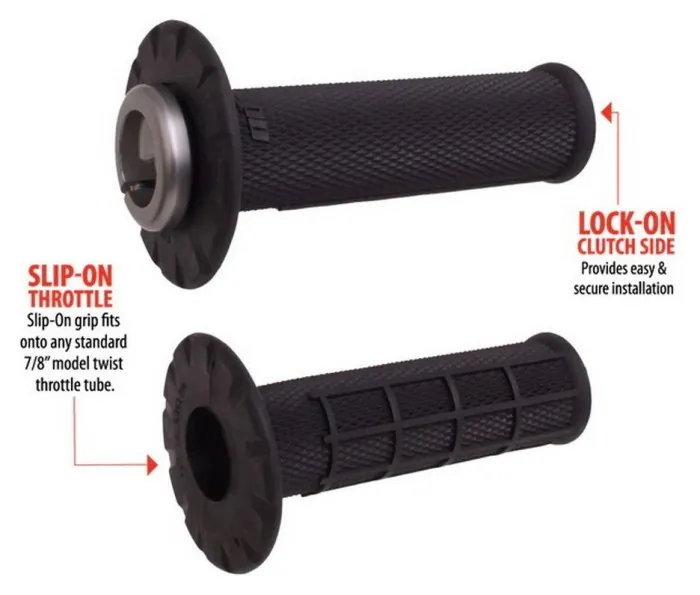 Мото гріпси ODI HALF-WAFFLE MX V2 Lock-On Black
