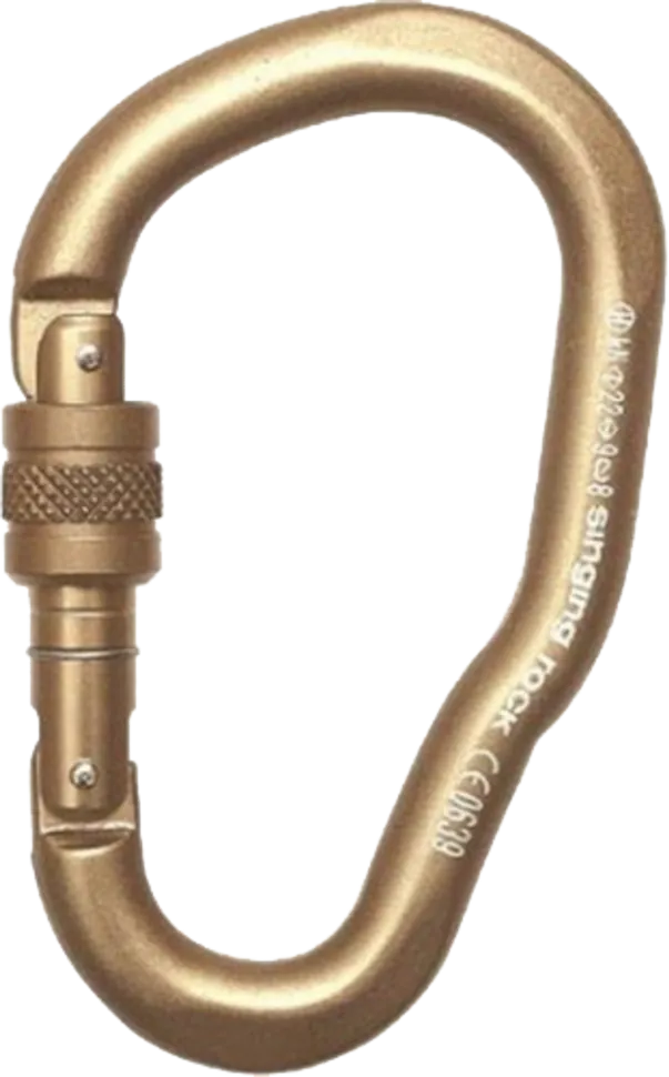 Карабін Singing Rock Jumbo HMS Screw Gate 22kN gold (SHM_SR K5420.ZZ)